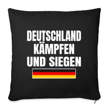 Deutschland Fan - Sofakissenbezug 45 x 45 cm - Schwarz - Vorne