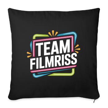 Mallorca Team Filmriss Party JGA Partycrew Malle - Sofakissenbezug 45 x 45 cm - Schwarz - Vorne