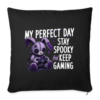 Pastel Goth Soft Goth Gaming Gamer - Housse de coussin décorative 45 x 45 cm - noir - Devant