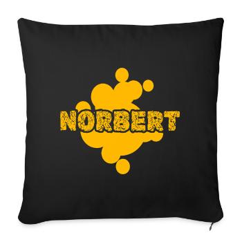 Kunst Norbert - Sofakissenbezug 45 x 45 cm - Schwarz - Vorne