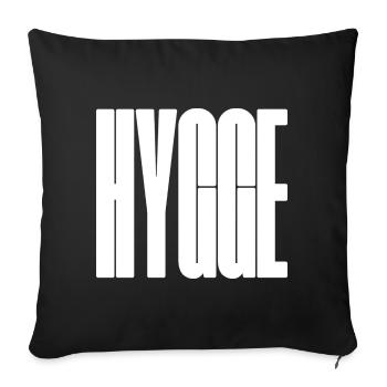 Hygge Bold Wordmark Grafik-T-Shirt - Sofakissenbezug 45 x 45 cm - Schwarz - Vorne