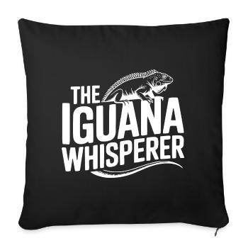 Le Murmureur d’Iguanes - Housse de coussin décorative 45 x 45 cm - noir - Devant