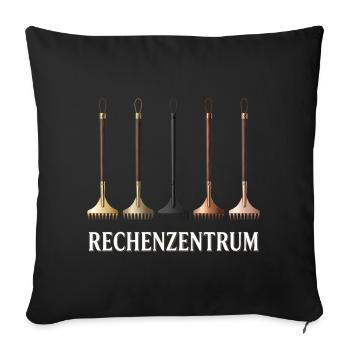 Rechenzentrum IT EDV Nerd Computer Shirt Geschenk - Sofakissenbezug 45 x 45 cm - Schwarz - Vorne