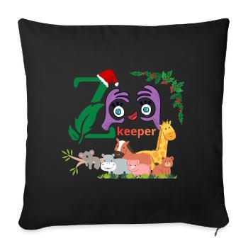 lustiger Tierpfleger - Sofakissenbezug 45 x 45 cm - Schwarz - Vorne