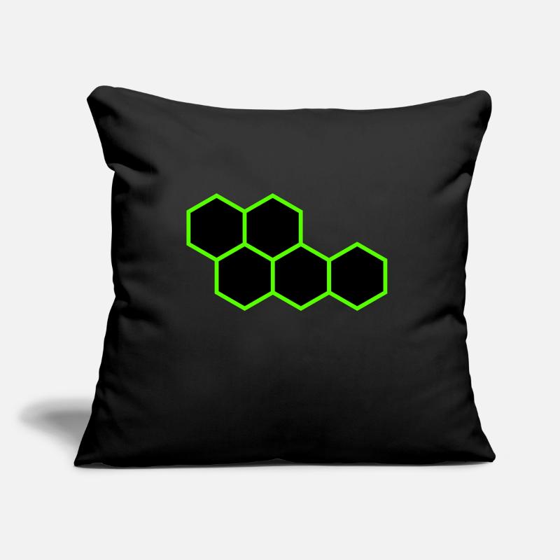 Hexagones Housse de coussin décorative 45 x 45 cm