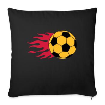 burning ball - Sofa pillowcase 17,3'' x 17,3'' (45 x 45 cm) - black - Front