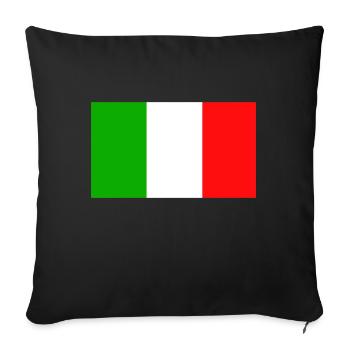 Italy flag - Sofa pillowcase 17,3'' x 17,3'' (45 x 45 cm) - black - Front