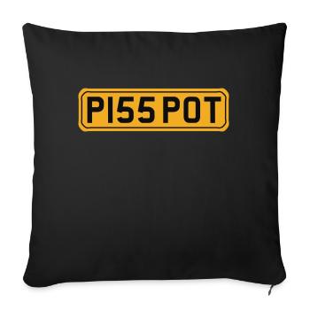 Piss Pot - Housse de coussin décorative 45 x 45 cm - noir - Devant