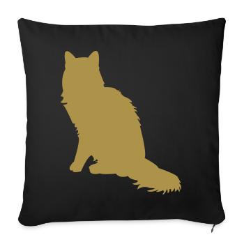 Maine Coon - Sofakissenbezug 45 x 45 cm - Schwarz - Vorne