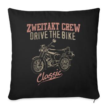 Simson S51 Moped - Sofakissenbezug 45 x 45 cm - Schwarz - Vorne