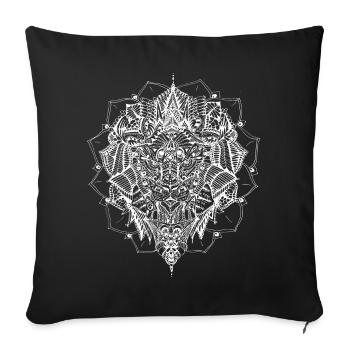 Loewe Doodle white - Sofa pillowcase 17,3'' x 17,3'' (45 x 45 cm) - black - Front