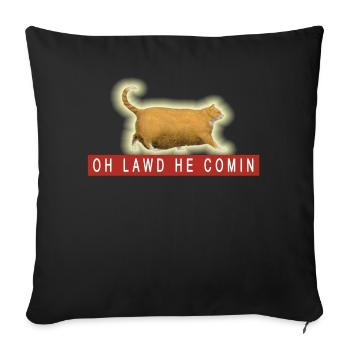 Chonk Cat Meme - Housse de coussin décorative 45 x 45 cm - noir - Devant