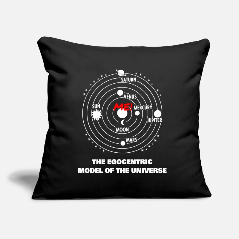 Modèle égocentrique de l'univers - Worldview Physics Housse de coussin décorative 45 x 45 cm