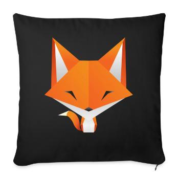 Süßer Fuchs - Sofakissenbezug 45 x 45 cm - Schwarz - Vorne