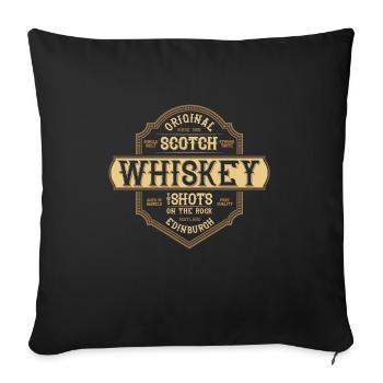 Original whiskey - Housse de coussin décorative 45 x 45 cm - noir - Devant