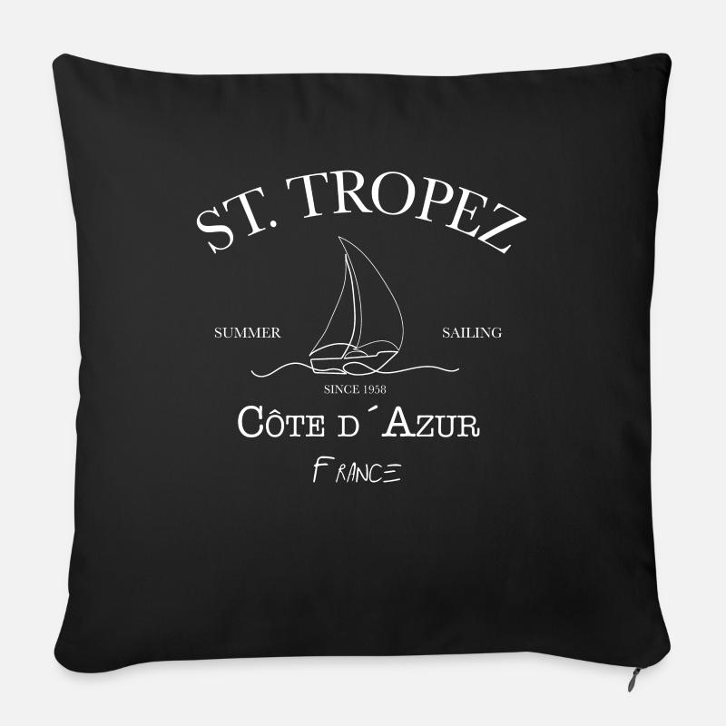 St Tropez - Sofakissenbezug 45 x 45 cm - Schwarz