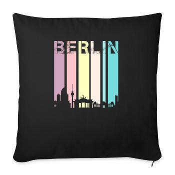 Berlin - Sofa pillowcase 17,3'' x 17,3'' (45 x 45 cm) - black - Front