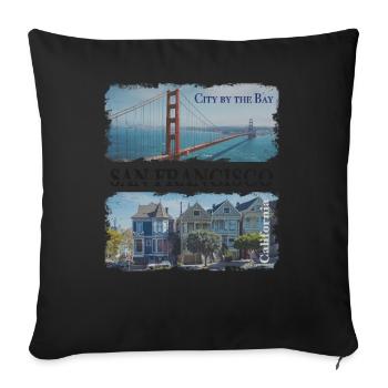 San Francisco - Sofakissenbezug 45 x 45 cm - Schwarz - Vorne