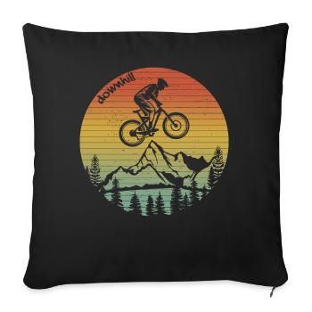 Descente - Housse de coussin décorative 45 x 45 cm - noir - Devant