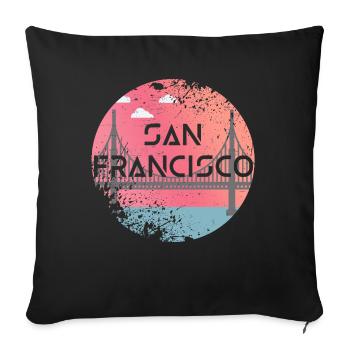 San Francisco - Sofakissenbezug 45 x 45 cm - Schwarz - Vorne