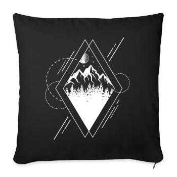 Modern Geometric Nature Forest Outdoor Hipster - Sofa pillowcase 17,3'' x 17,3'' (45 x 45 cm) - black - Front