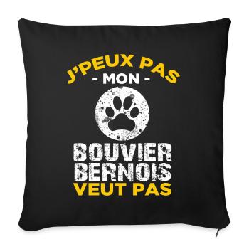 Bouvier Bernois - Housse de coussin décorative 45 x 45 cm - noir - Devant