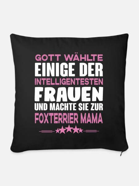Foxterrier - Foxterrier Hund - Sofakissenbezug 45 x 45 cm - Schwarz