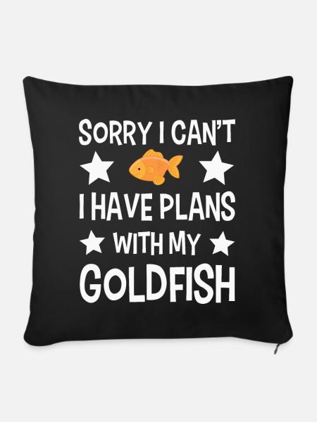 Goldfisch - Sofakissenbezug 45 x 45 cm - Schwarz