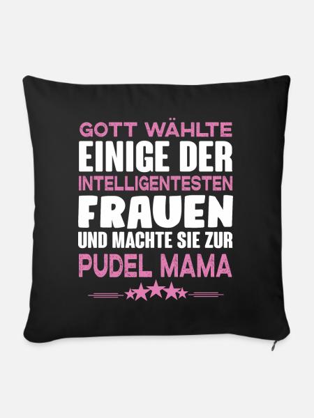 Pudel - Sofakissenbezug 45 x 45 cm - Schwarz