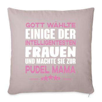 Pudel - Sofakissenbezug 45 x 45 cm - helles Taupe - Vorne