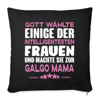 Galgo Mama - Sofakissenbezug 45 x 45 cm - Schwarz - Vorne
