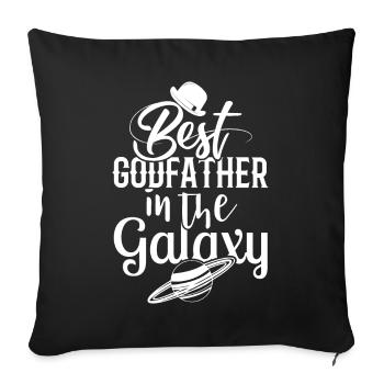 Best Godfather in the Galaxy Best Godfather - Sofa pillowcase 17,3'' x 17,3'' (45 x 45 cm) - black - Front