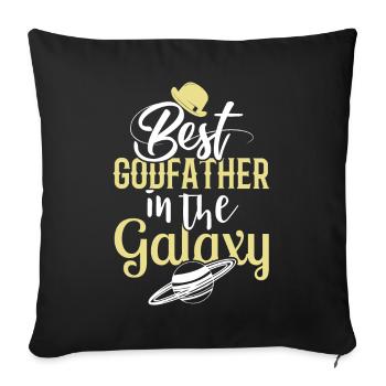 Best Godfather in the Galaxy Best Godfather - Sofa pillowcase 17,3'' x 17,3'' (45 x 45 cm) - black - Front