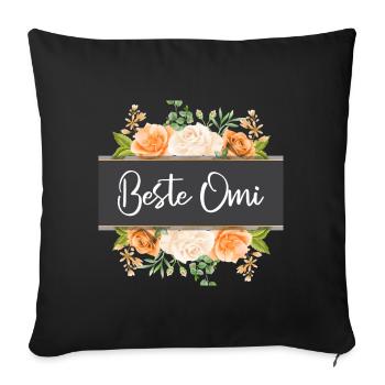 Beste Omi beste Omi Großmutter Omi Rentnerin Rente - Sofakissenbezug 45 x 45 cm - Schwarz - Vorne