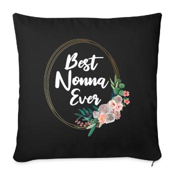 Meilleure grand-mère du monde Grand-mère italienne Grand-mère suisse - Housse de coussin décorative 45 x 45 cm - noir - Devant