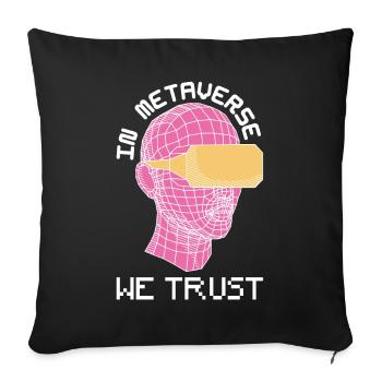 Metaverse - gift nft futuristic metaverse - Sofa pillowcase 17,3'' x 17,3'' (45 x 45 cm) - black - Front