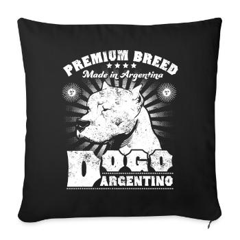 Dogo Argentino - Sofa pillowcase 17,3'' x 17,3'' (45 x 45 cm) - black - Front