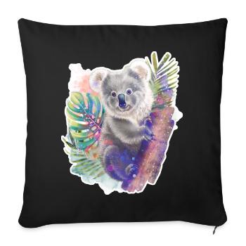 Koala | Koala Bär - Sofakissenbezug 45 x 45 cm - Schwarz - Vorne