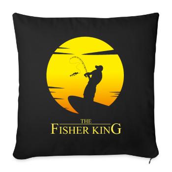 The Fisher King - Peachy Parody Humor - Sofa pillowcase 17,3'' x 17,3'' (45 x 45 cm) - black - Front