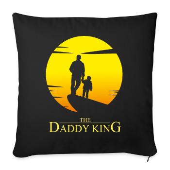 The Daddy King - Daddy Parody Humor - Sofa pillowcase 17,3'' x 17,3'' (45 x 45 cm) - black - Front