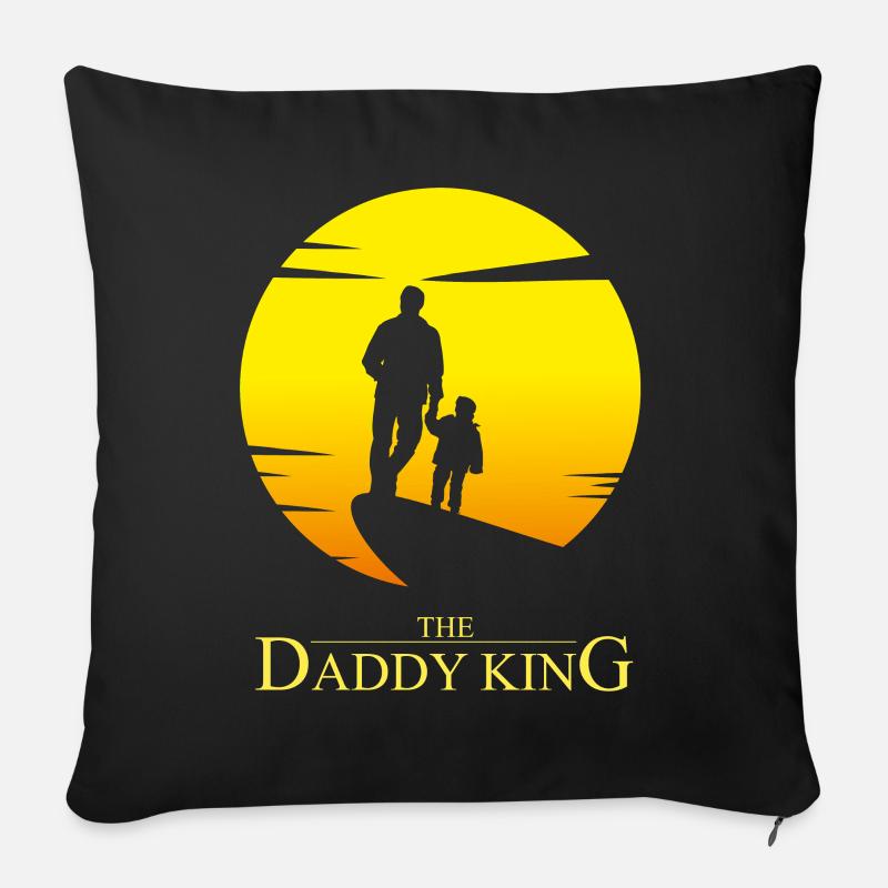 The Daddy King - Daddy Parody Humor - Sofa pillowcase 17,3'' x 17,3'' (45 x 45 cm) - black