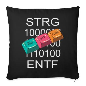 Computer Nerd - Sofakissenbezug 45 x 45 cm - Schwarz - Vorne