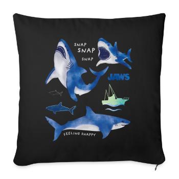 Jaws Feeling Snappy - Sofa pillowcase 17,3'' x 17,3'' (45 x 45 cm) - black - Front