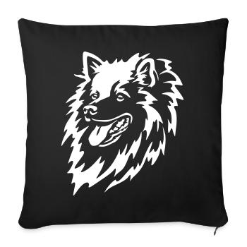 Spitz Kopf "Black Edition" - Sofakissenbezug 45 x 45 cm - Schwarz - Vorne