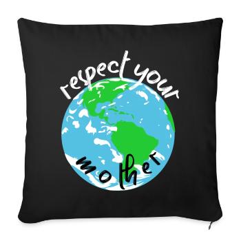 Conservation de la nature Climat Conservationnistes Mer - Housse de coussin décorative 45 x 45 cm - noir - Devant
