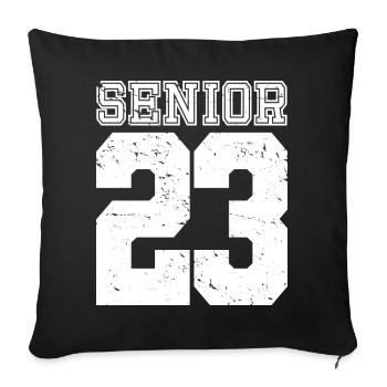 Senior 2023 Distressed Graduated Graduation Gift - Sofa pillowcase 17,3'' x 17,3'' (45 x 45 cm) - black - Front
