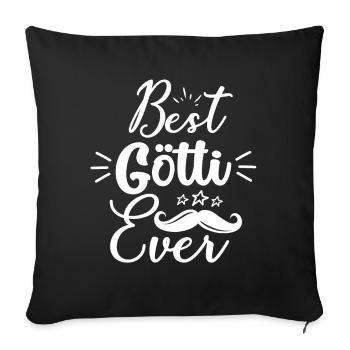 Né pour aller à cheval avec Gotti Baptismal Gotti - Housse de coussin décorative 45 x 45 cm - noir - Devant