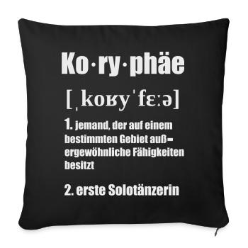 Koryphäe - Sofakissenbezug 45 x 45 cm - Schwarz - Vorne