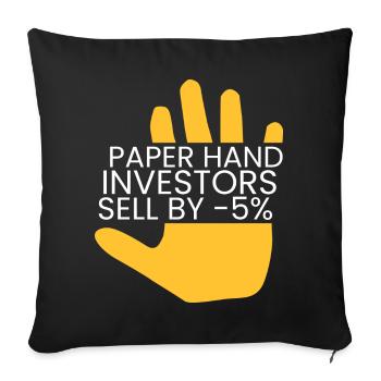 Paper hands sell by -5% - Sofa pillowcase 17,3'' x 17,3'' (45 x 45 cm) - black - Front