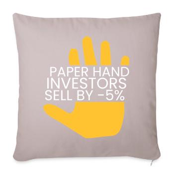 Paper hands sell by -5% - Sofa pillowcase 17,3'' x 17,3'' (45 x 45 cm) - light taupe - Front